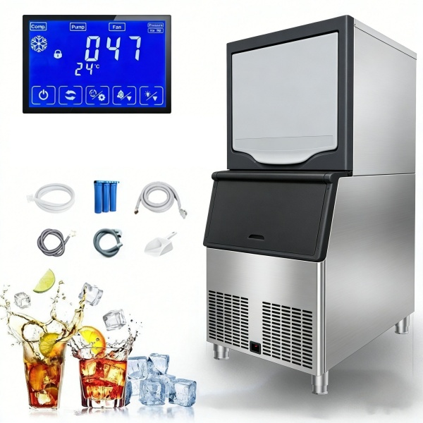 Stainless Steel Automatic Ice Maker with Fast Ice Making Technology