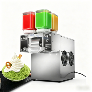 Full Automatic Compact Snowflake Ice Shaver for Countertop Use