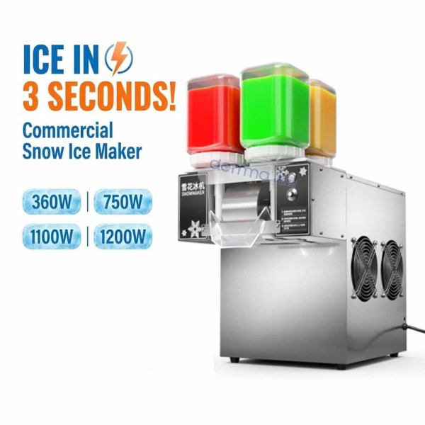Commercial Grade Full Automatic Snow Ice Machine with Fast Production