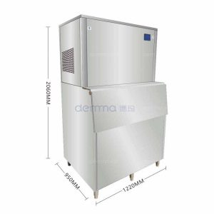 Commercial Automatic Ice Making Machine with UV Sterilization Food Grade Stainless Steel Safe Ice Production