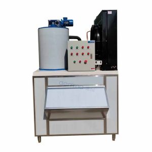 Corrosion Resistant Stainless Steel Full Automatic Industrial Flake Ice Maker for Chemical Cooling
